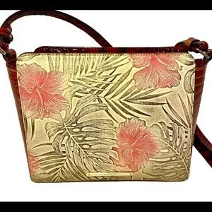 Lovely Brahmin floral leather bag